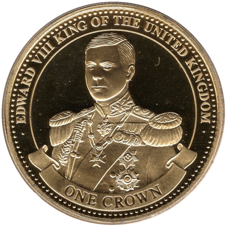 Gibraltar 1 Crown - Elizabeth II House of Windsor - Edward VIII