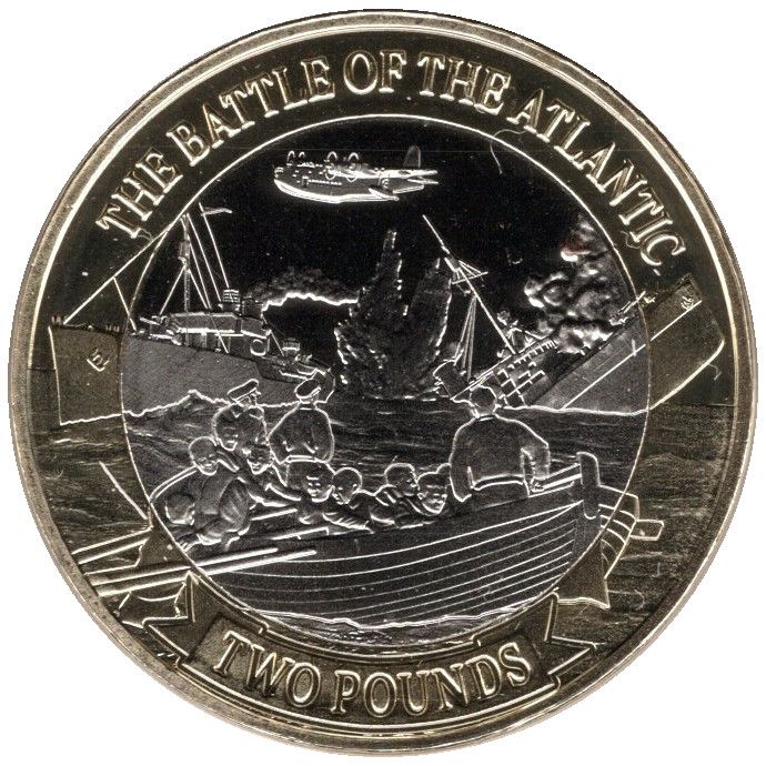 Gibraltar 2 Pounds - Charles III Battle of the Atlantic - Lifeboat