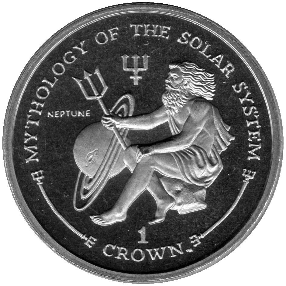 Gibraltar 1 Crown - Elizabeth II Neptune reverse