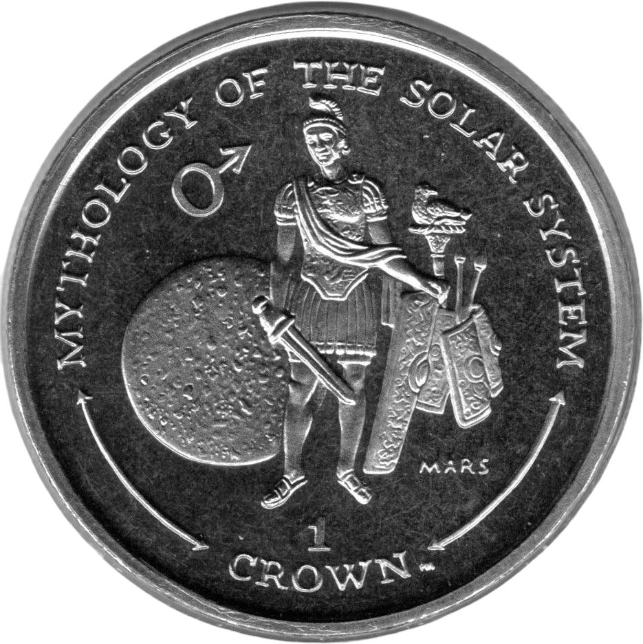 Gibraltar 1 Crown - Elizabeth II Mars reverse