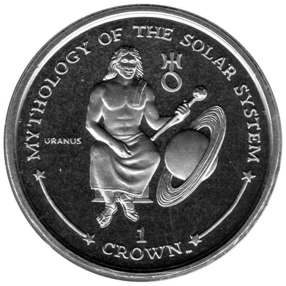 Gibraltar 1 Crown - Elizabeth II Uranus reverse
