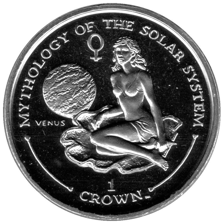Gibraltar 1 Crown - Elizabeth II Venus reverse