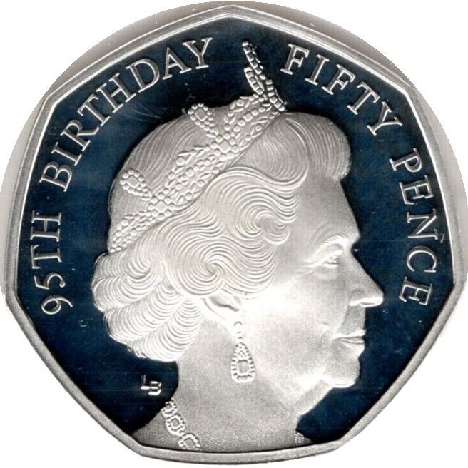 Isle of Man 50 Pence - Elizabeth II Bust from 2000; Silver proof reverse