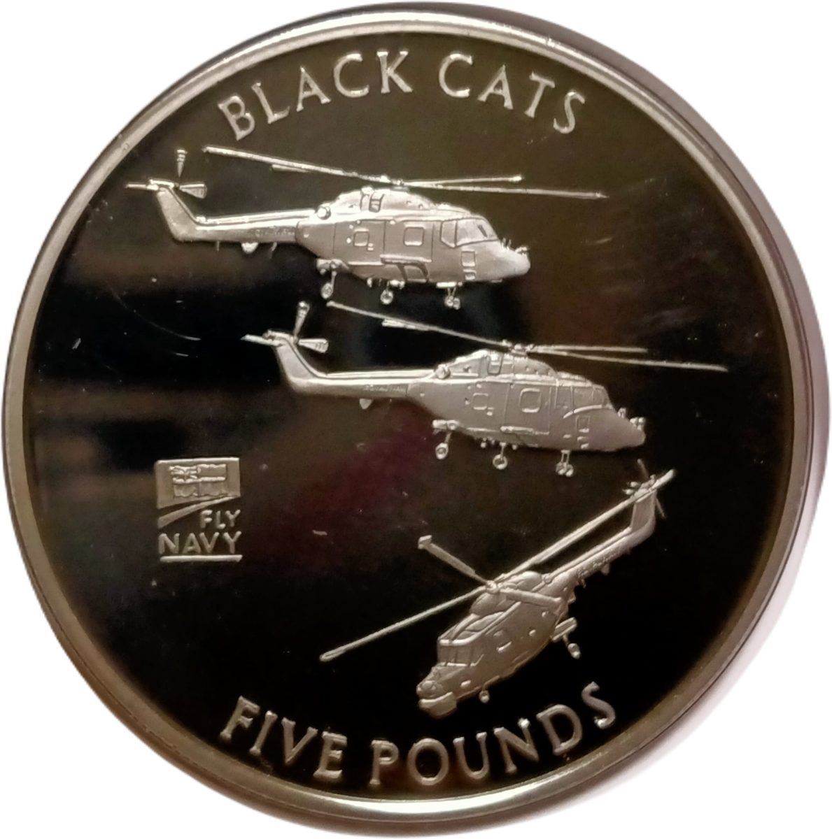 Jersey 5 Pounds - Elizabeth II Naval Aviation - Black Cats reverse