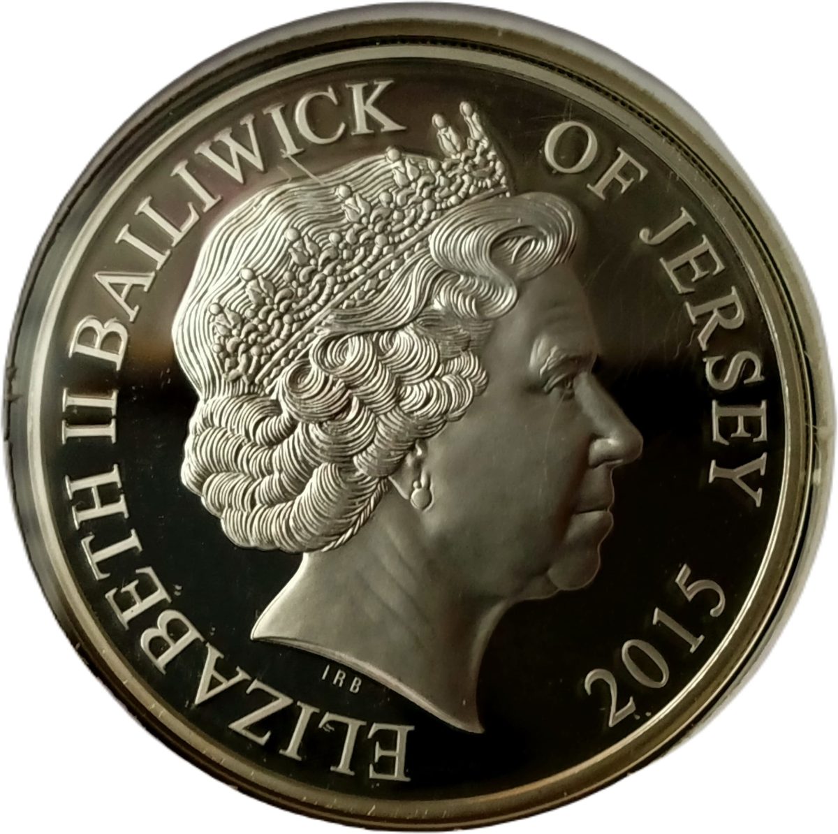 Jersey 5 Pounds - Elizabeth II Princess Charlotte obverse