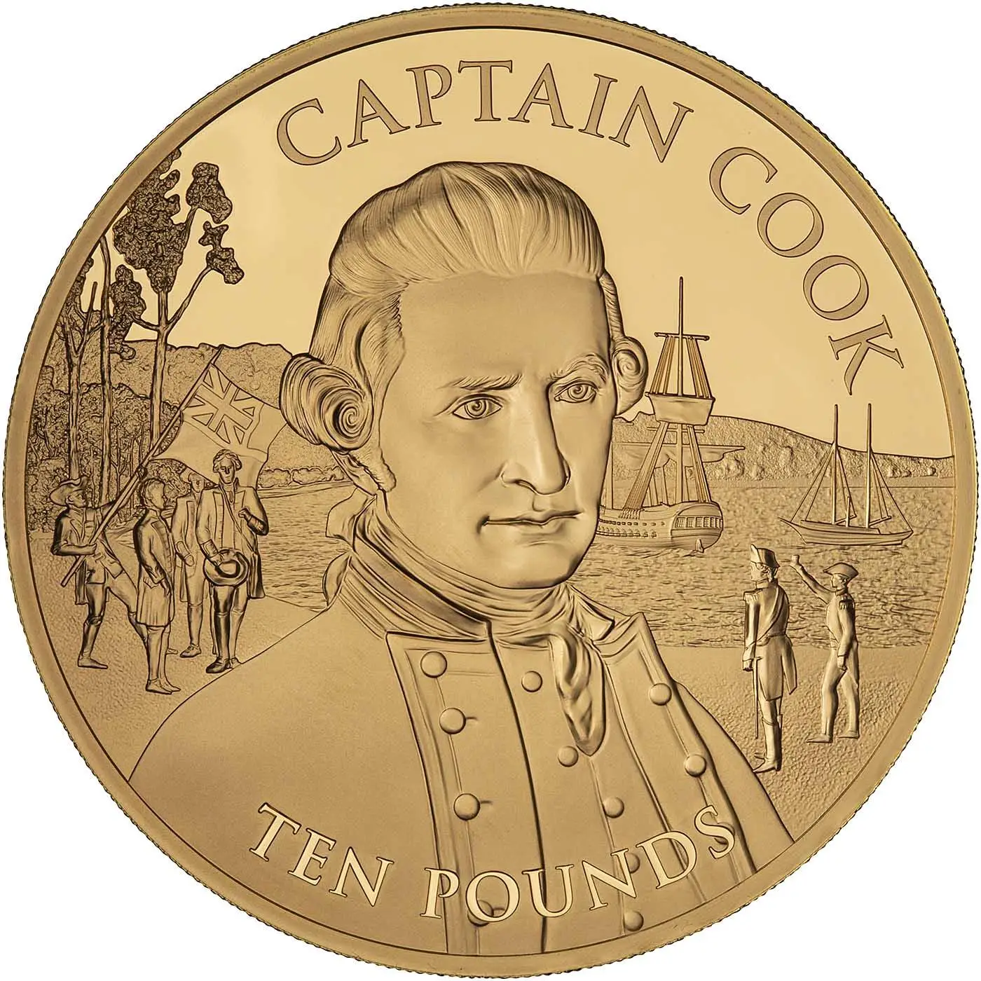 Jersey 10 Pounds - Elizabeth II James Cook; Gold Proof