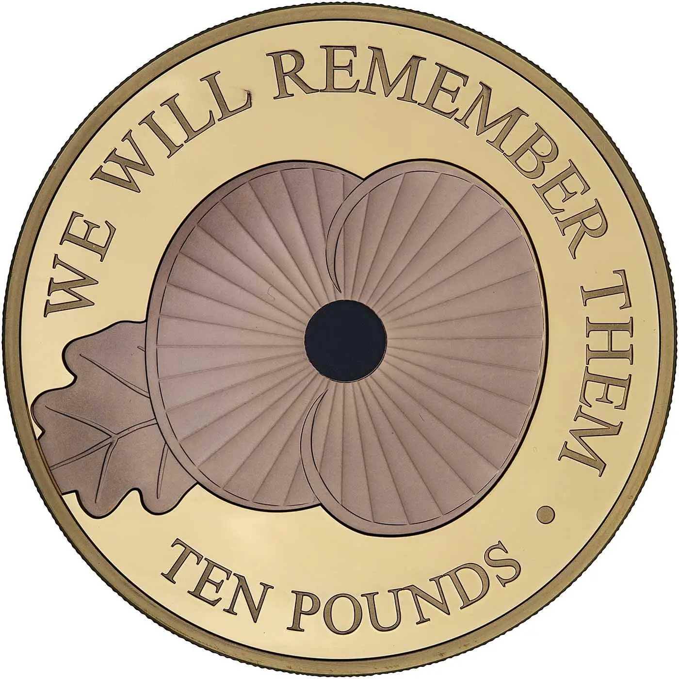 Jersey 10 Pounds - Elizabeth II We Will Remember Them; Gold Proof reverse