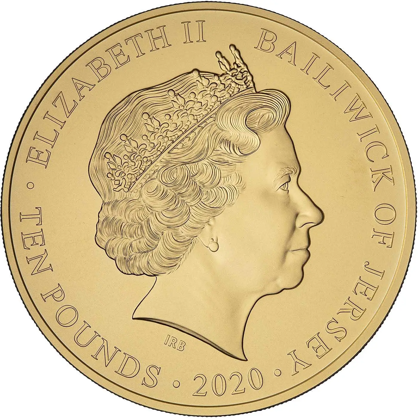 Jersey 10 Pounds - Elizabeth II Poppy Masterpiece; Silver Proof Gold Plated obverse