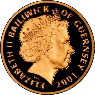 Guernsey 25 Pounds - Elizabeth II 75th Birthday obverse