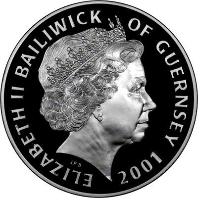 Guernsey 10 Pounds - Elizabeth II 19th Century Monarchs obverse
