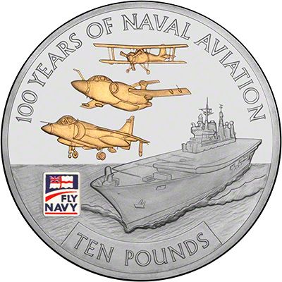 Guernsey 10 Pounds - Elizabeth II Naval Aviation - HMS Ark Royal