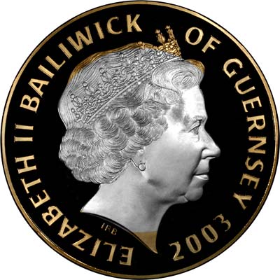 Guernsey 50 Pounds - Elizabeth II Golden Jubilee obverse