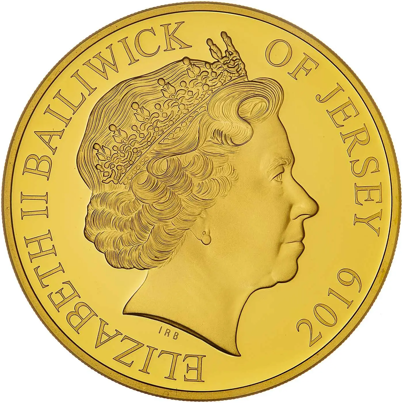 Jersey 5 Pounds - Elizabeth II Remembrance Day 2019; Gold Proof obverse