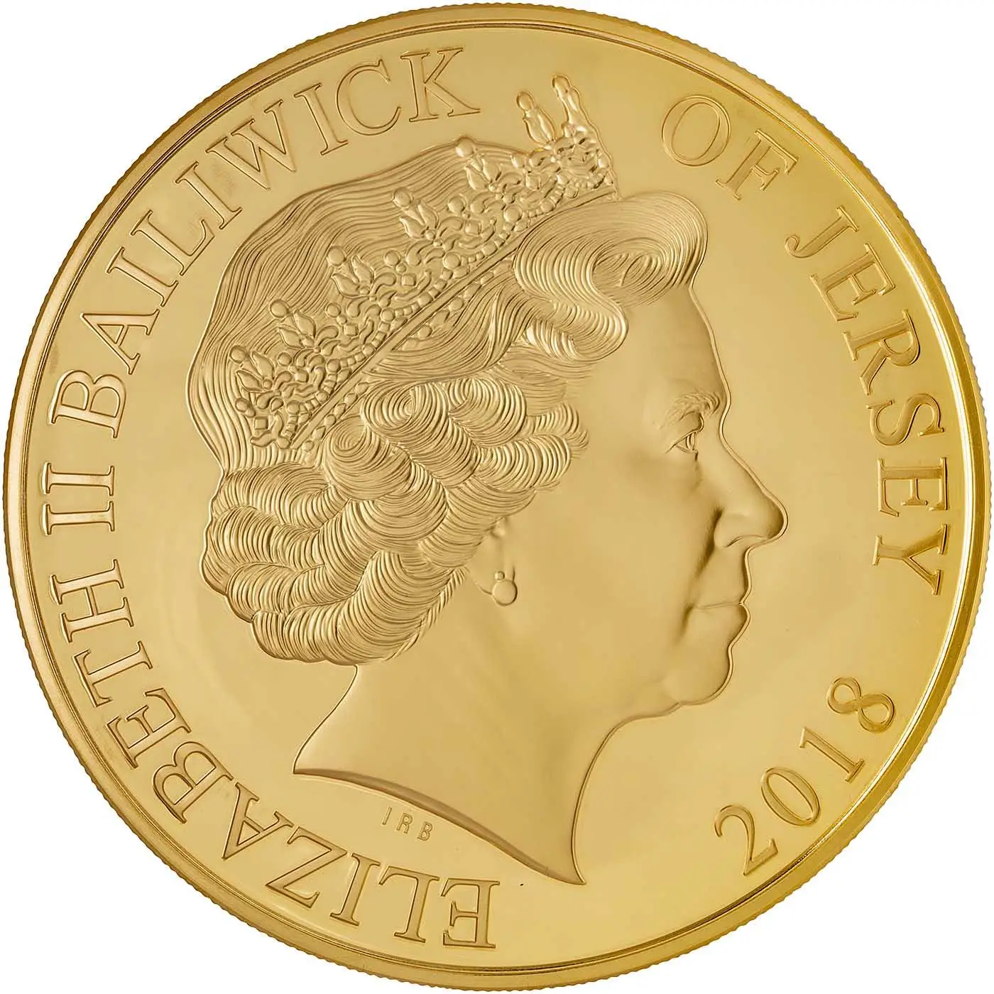 Jersey 50 Pounds - Elizabeth II 65th Anniversary of Coronation; Gold Proof obverse