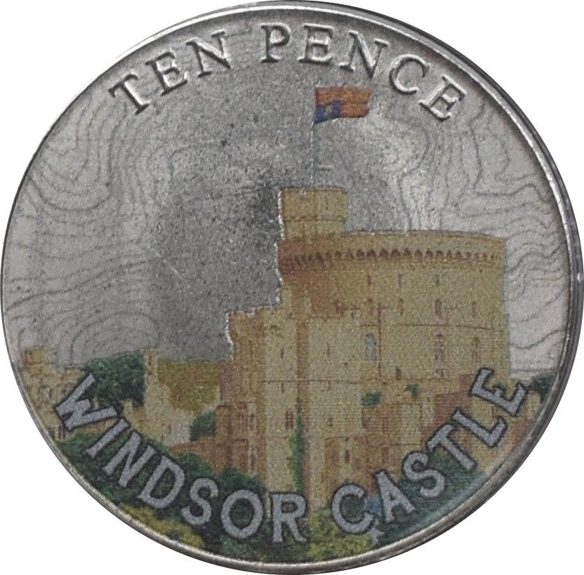 Isle of Man 10 Pence - Charles III Windsor Castle reverse
