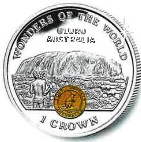 Gibraltar 1 Crown - Elizabeth II Uluru reverse