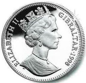 Gibraltar 1 Crown - Elizabeth II Mount Fuji obverse