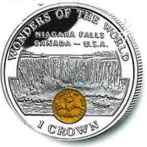 Gibraltar 1 Crown - Elizabeth II Niagara Falls reverse