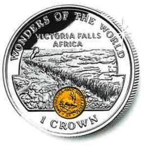 Gibraltar 1 Crown - Elizabeth II Victoria Falls reverse