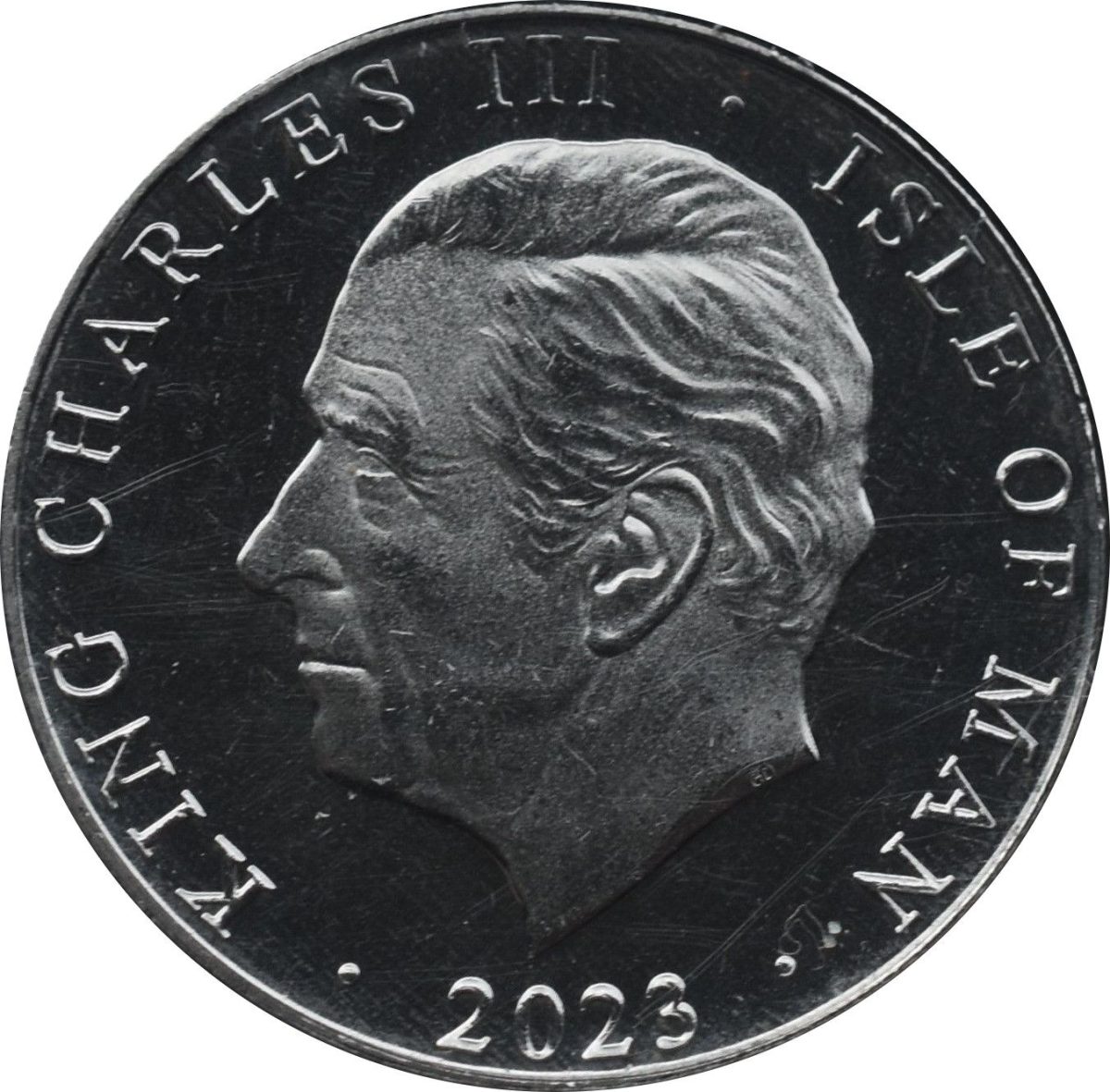 Isle of Man 10 Pence - Charles III Warwick Castle obverse