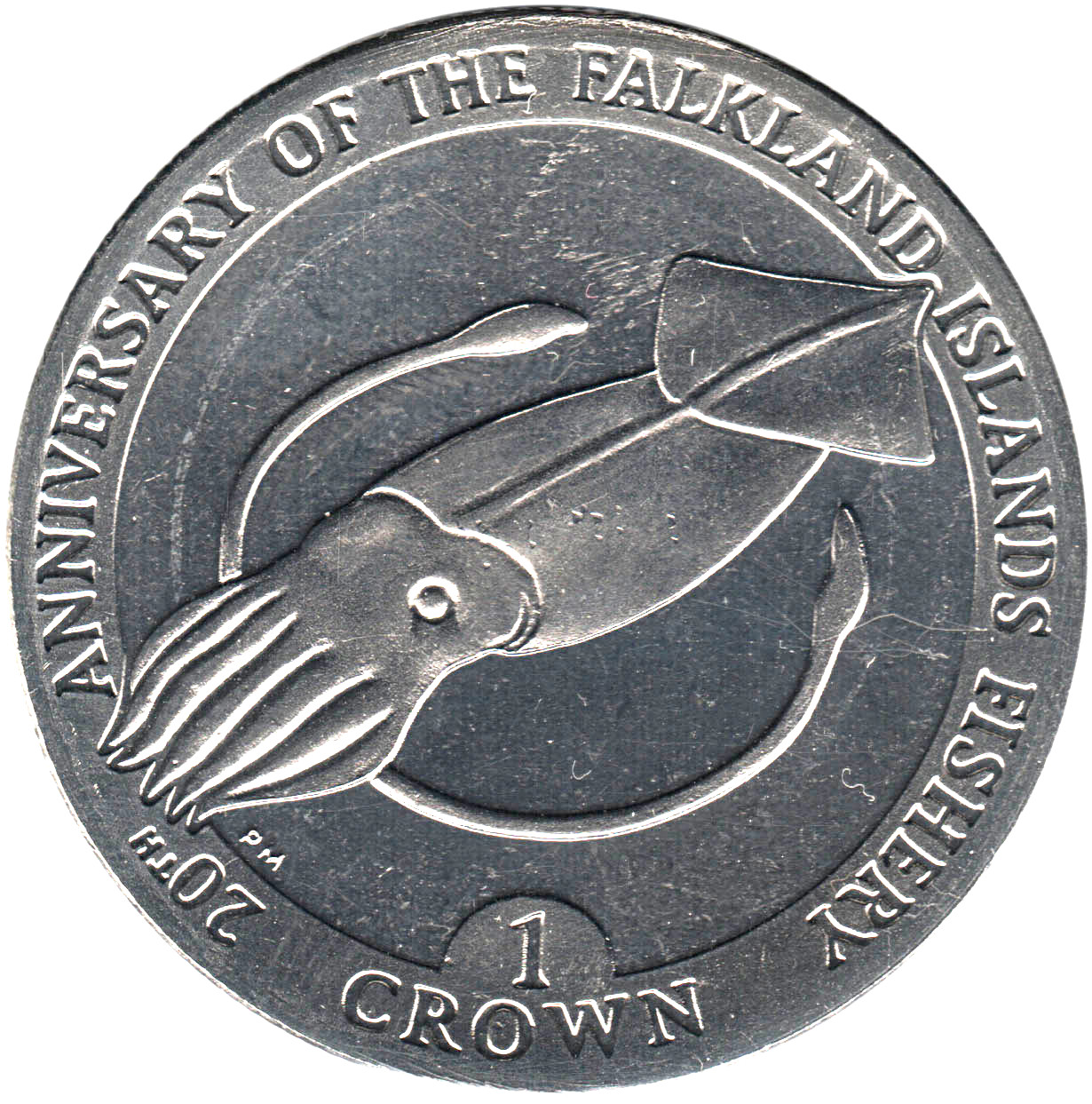 Falkland Islands 1 Crown - Elizabeth II Falkland Islands Fishery reverse