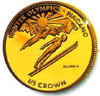 Isle of Man ⅕ Crown - Elizabeth II Ski Jumper