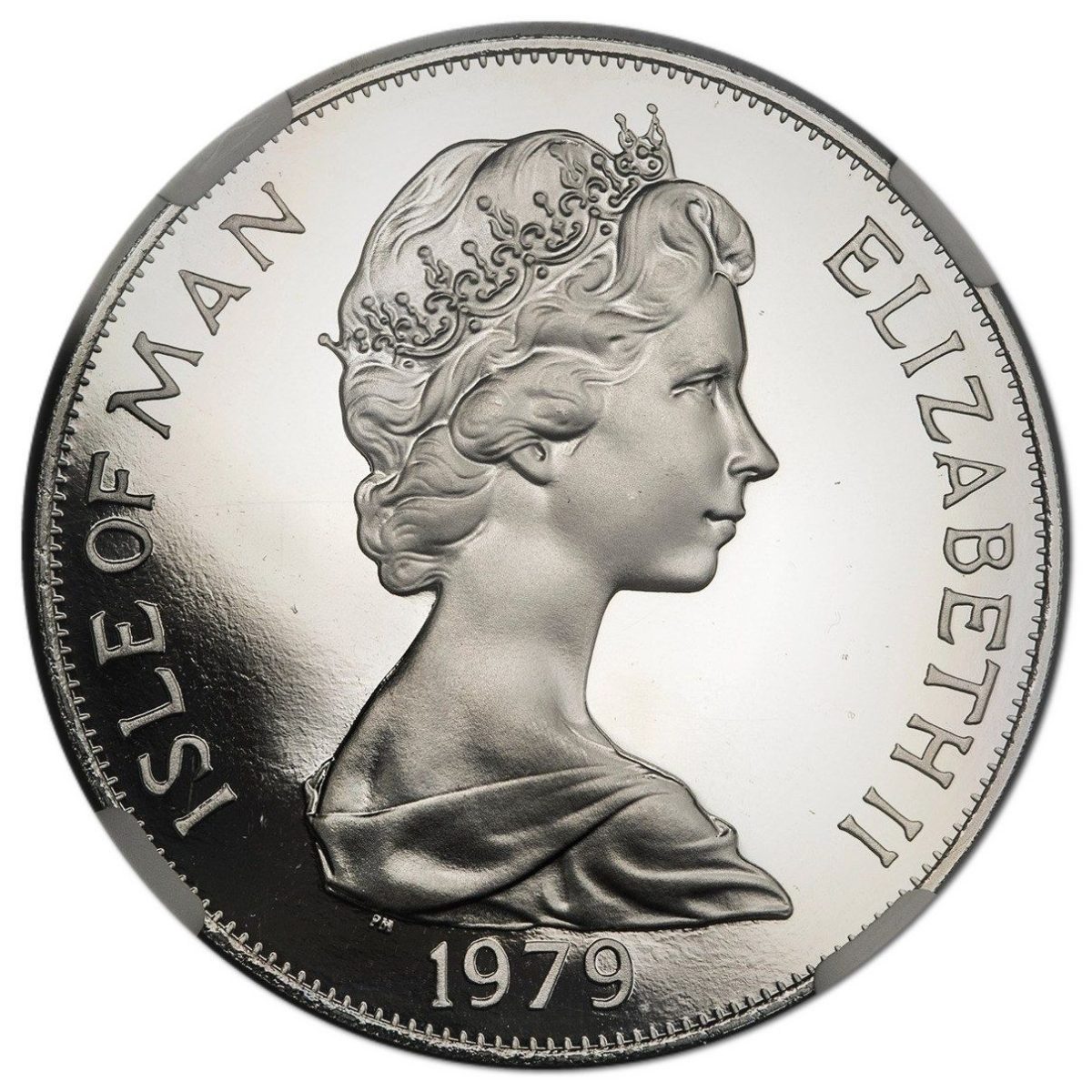 Isle of Man 1 Crown - Elizabeth II Tynwald - Flemish carrack; Platinum Proof obverse