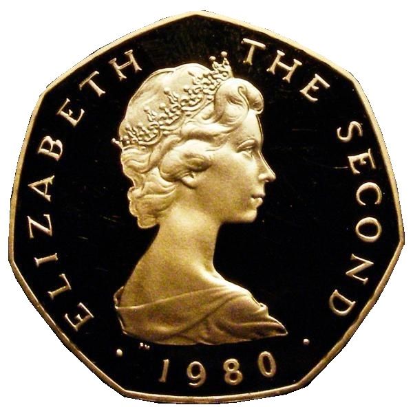 Isle of Man 50 Pence - Elizabeth II Day of Tynwald - Odin's Raven; Gold Proof obverse
