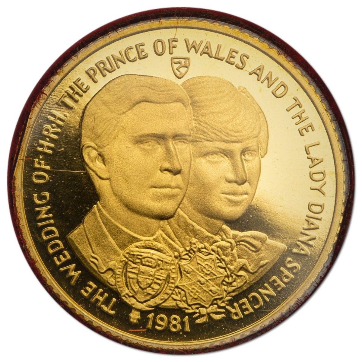 Isle of Man ½ Sovereign - Elizabeth II Royal Wedding reverse