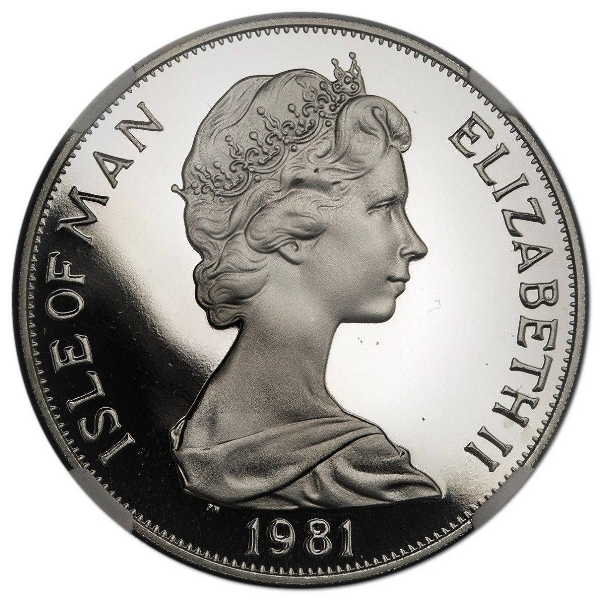 Isle of Man 1 Crown - Elizabeth II Royal Wedding; Platinum Proof obverse