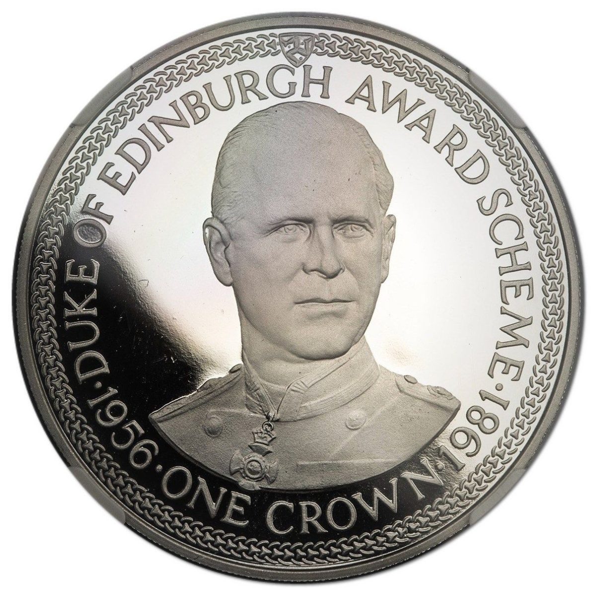 Isle of Man 1 Crown - Elizabeth II Duke of Edinburgh Award Scheme - Duke; Platinum Proof
