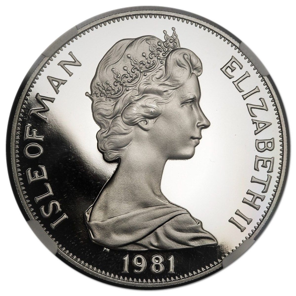 Isle of Man 1 Crown - Elizabeth II Sir Francis Chichester; Platinum Proof obverse