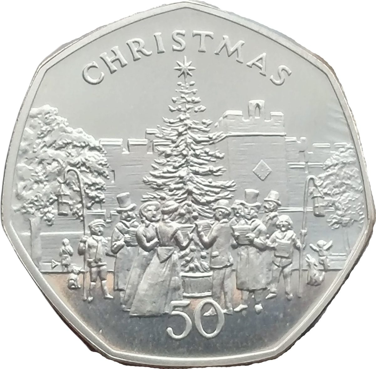 Isle of Man 50 Pence - Elizabeth II Christmas 1982; Silver Proof