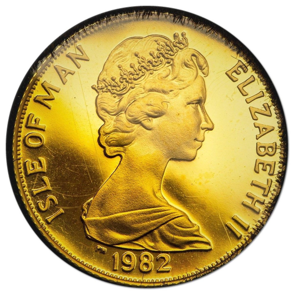 Isle of Man 1 Crown - Elizabeth II H.M.S. Bounty; Gold Proof obverse