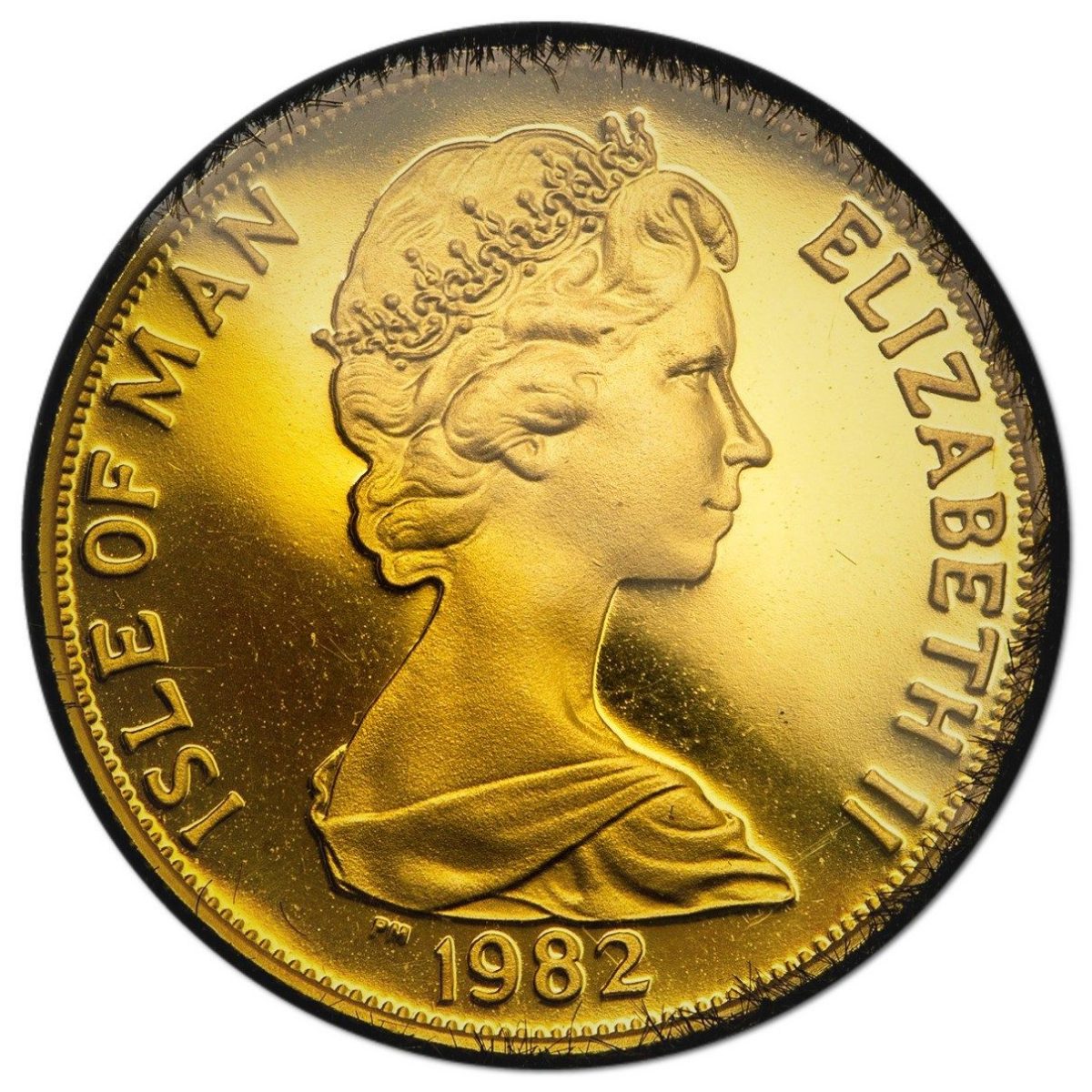 Isle of Man 1 Crown - Elizabeth II H.M.S. Victory; Gold Proof obverse