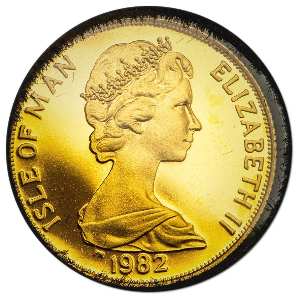 Isle of Man 1 Crown - Elizabeth II P.S. Mona's Queen II; Gold Proof obverse