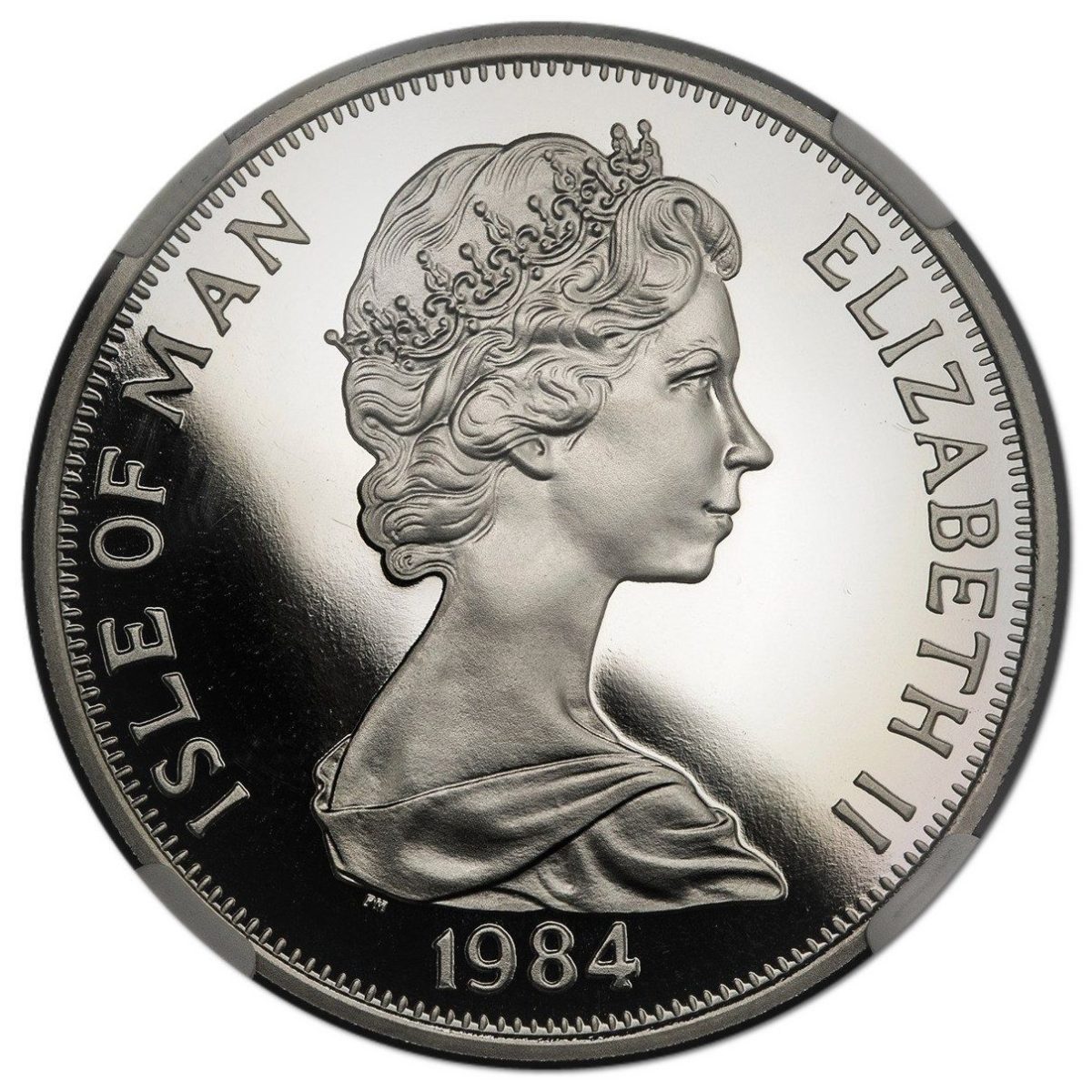 Isle of Man 1 Crown - Elizabeth II College of Arms; Platinum obverse