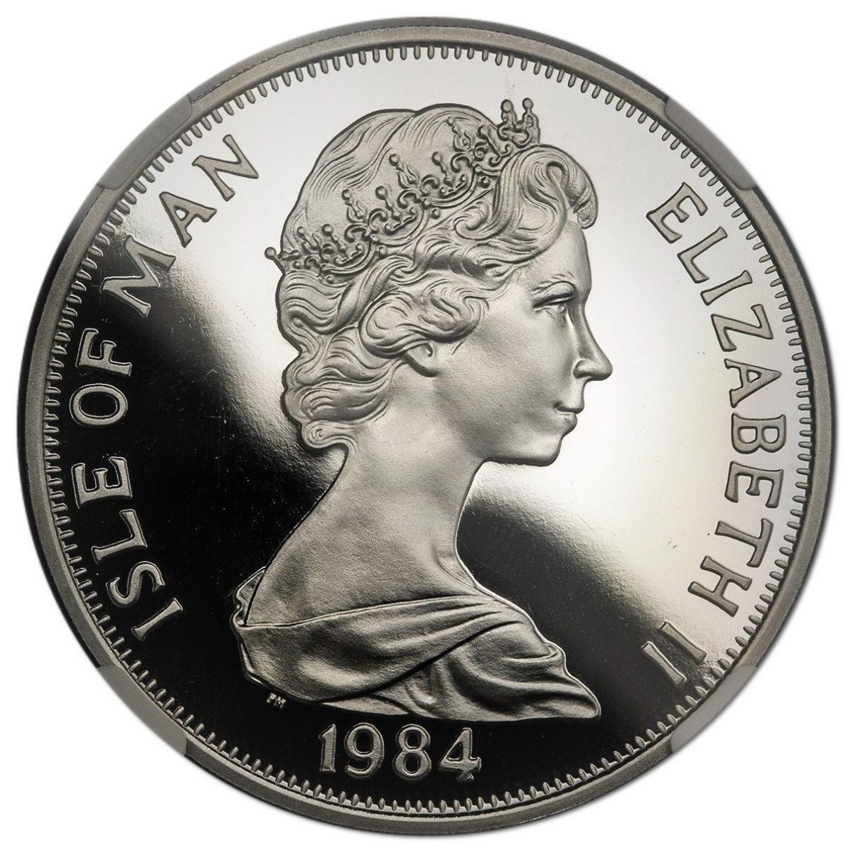 Isle of Man 1 Crown - Elizabeth II College of Arms; Earl Marshal; Platinum obverse
