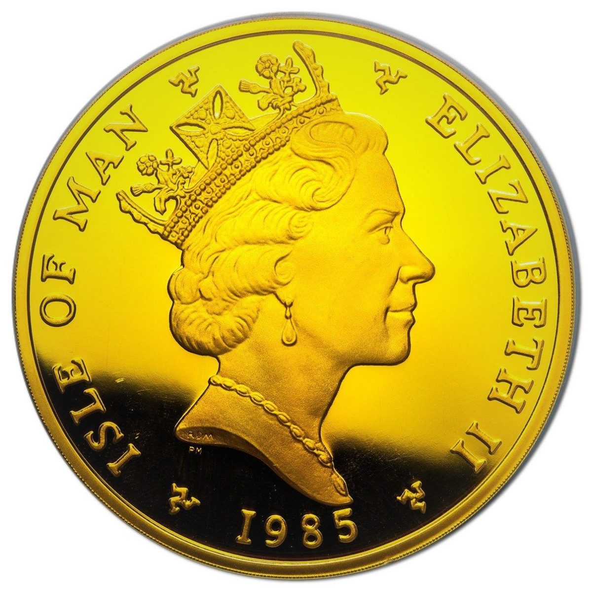 Isle of Man 10 Angel - Elizabeth II Archangel Michael obverse
