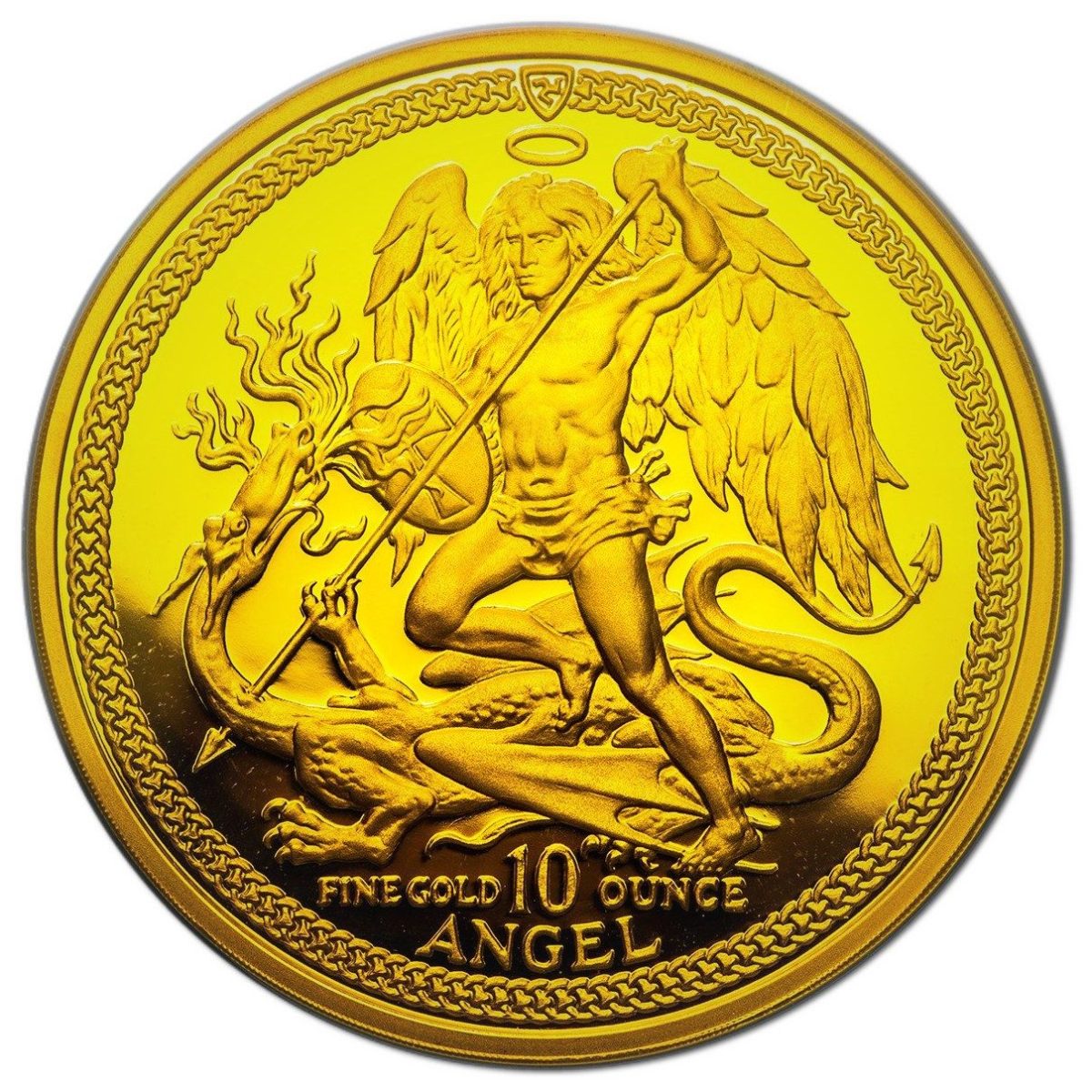 Isle of Man 10 Angel - Elizabeth II Archangel Michael reverse