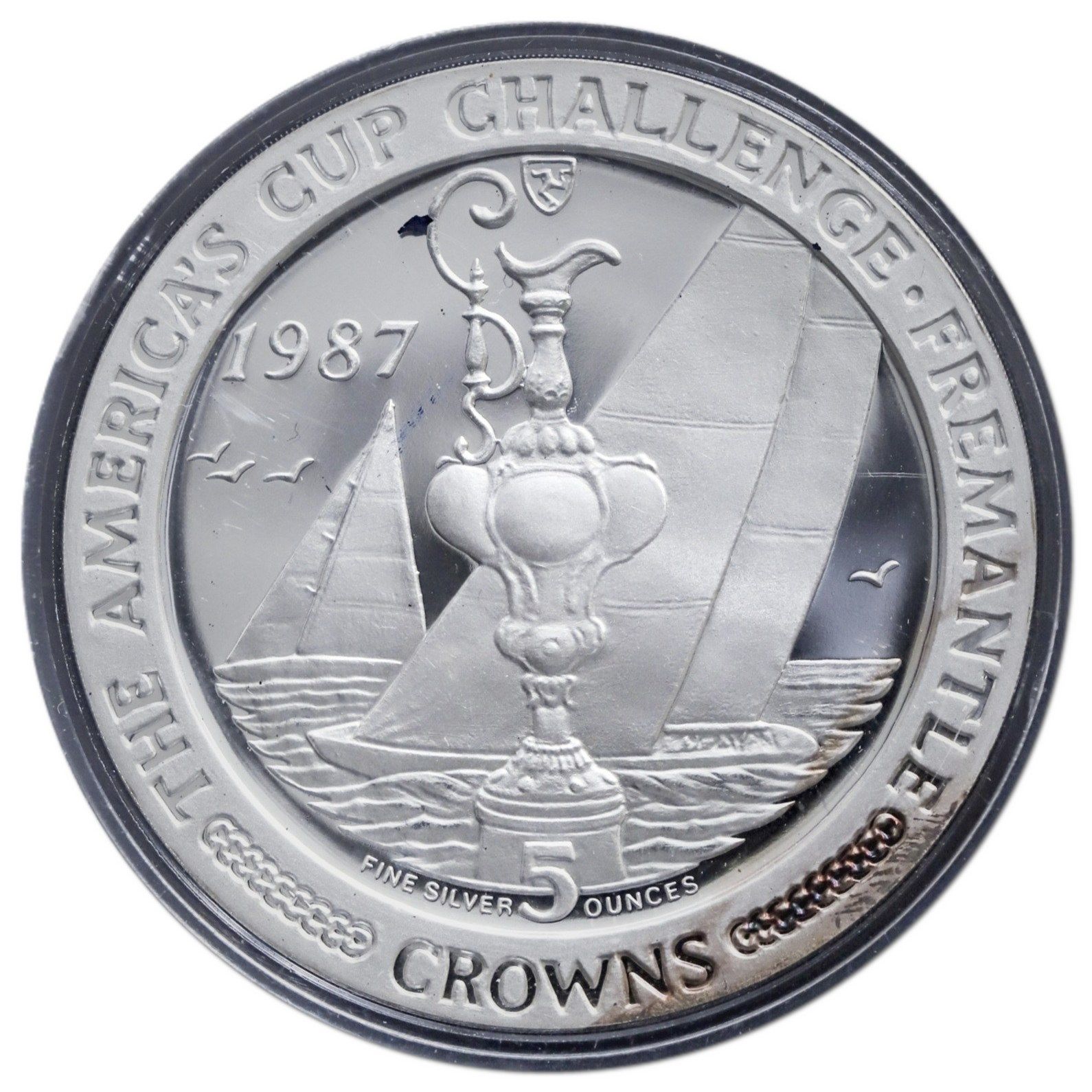 Isle of Man 5 Crowns - Elizabeth II America's Cup Challenge
