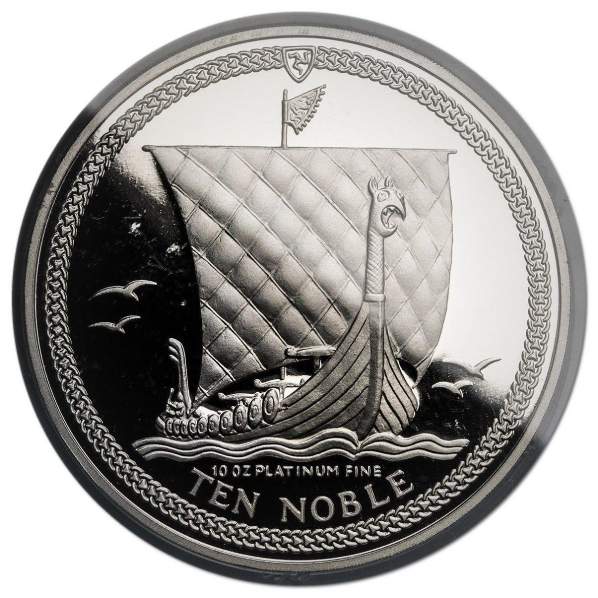 Isle of Man 10 Noble - Elizabeth II Longboat reverse