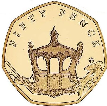 Isle of Man 50 Pence - Elizabeth II The Coronation Coach; Gold Proof