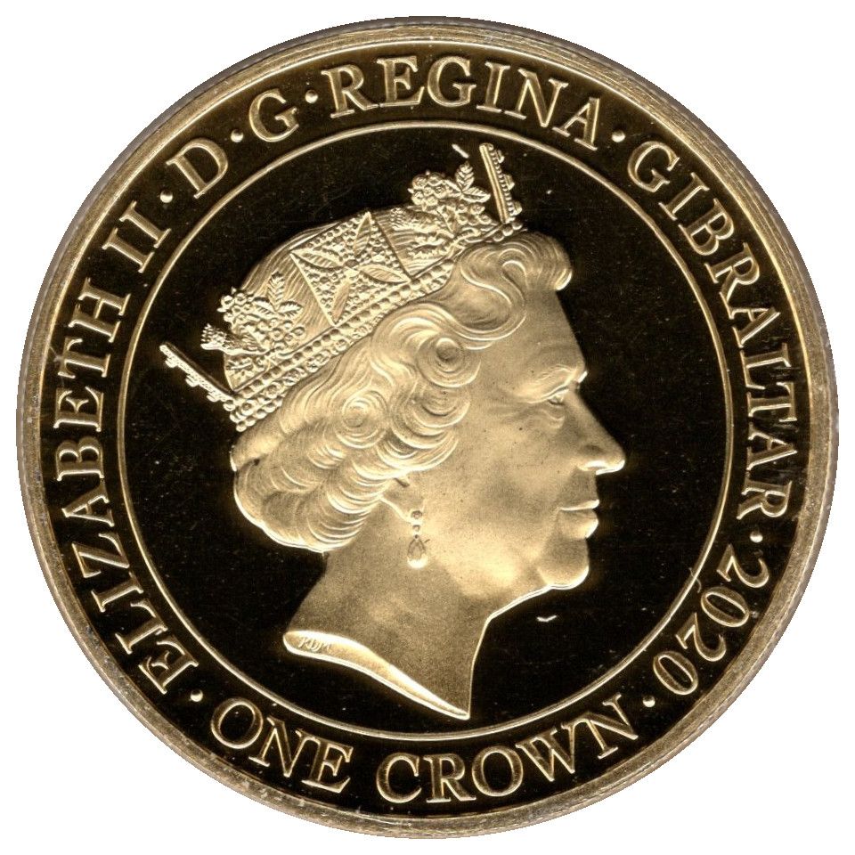 Gibraltar 1 Crown - Elizabeth II Dunkirk 1940 - Soldiers obverse