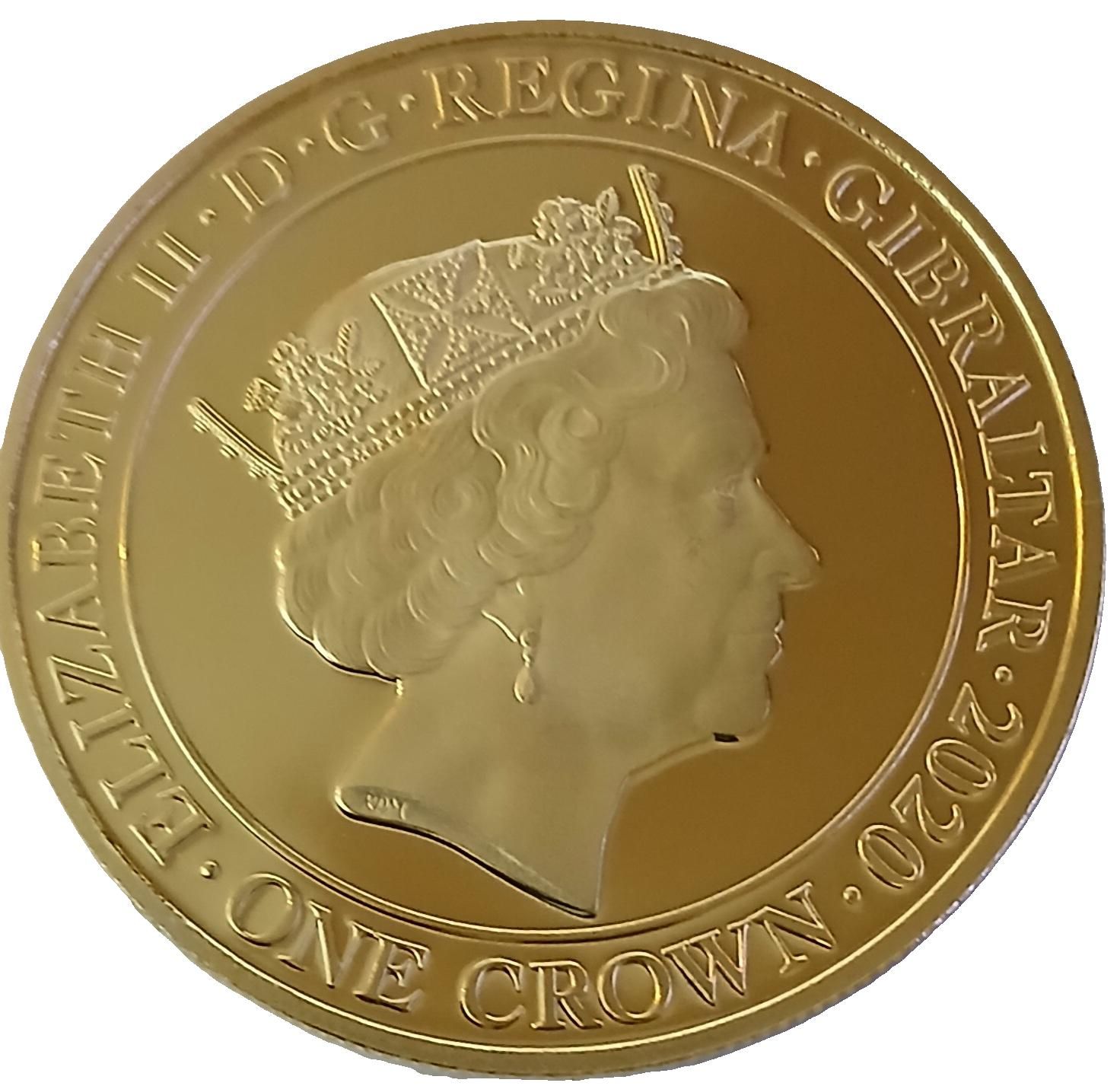 Gibraltar 1 Crown - Elizabeth II Dunkirk 1940 - Vessels obverse