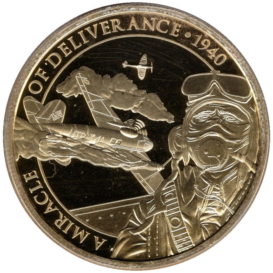 Gibraltar 1 Crown - Elizabeth II Dunkirk 1940 - Planes