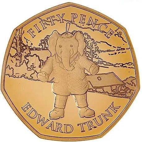 Isle of Man 50 Pence - Elizabeth II Edward Trunk; Gold Proof
