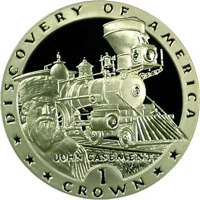 Isle of Man 1 Crown - Elizabeth II John Casement; Silver Proof