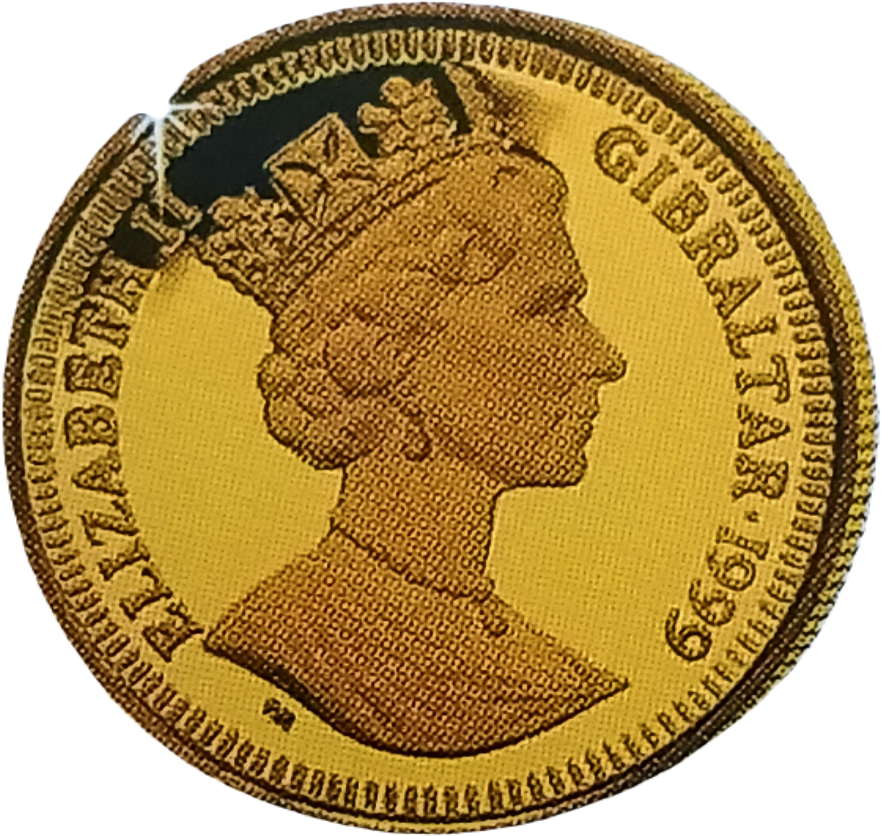 Gibraltar ⅕ Royal - Elizabeth II 4 Cherub Angels; Gold obverse