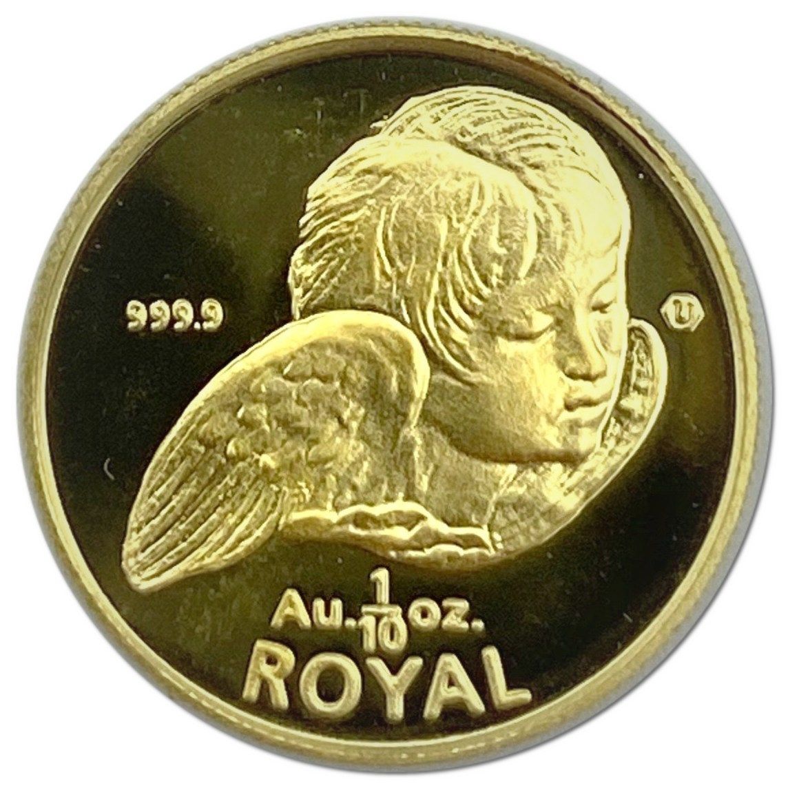 Gibraltar ⅒ Royal - Elizabeth II Cherub Angel; Gold